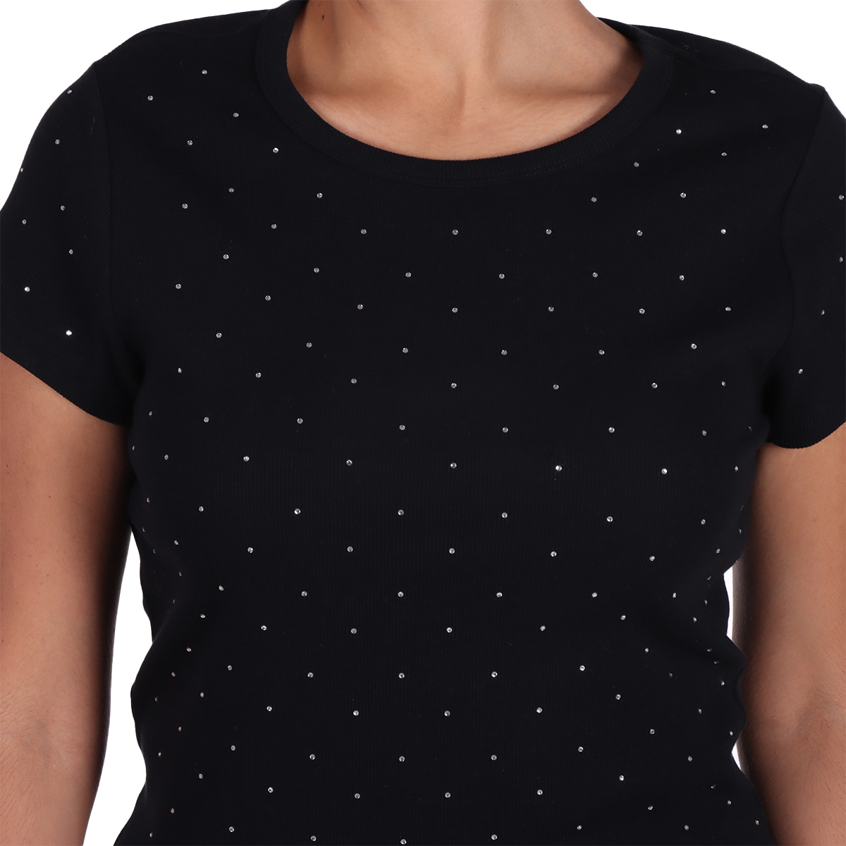 Playera Maga Corta Pedrer&iacute;a Chic Jeanious para Mujer image number null
