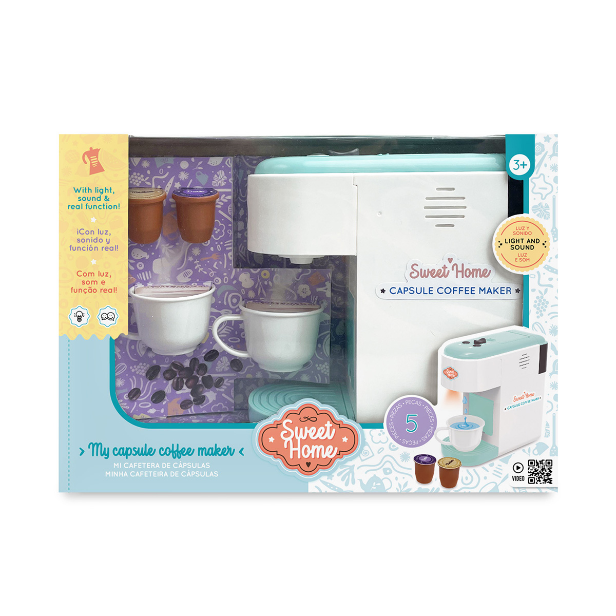 Sweet Home Cafetera De Capsulas Con Luces Y Sonido image number null