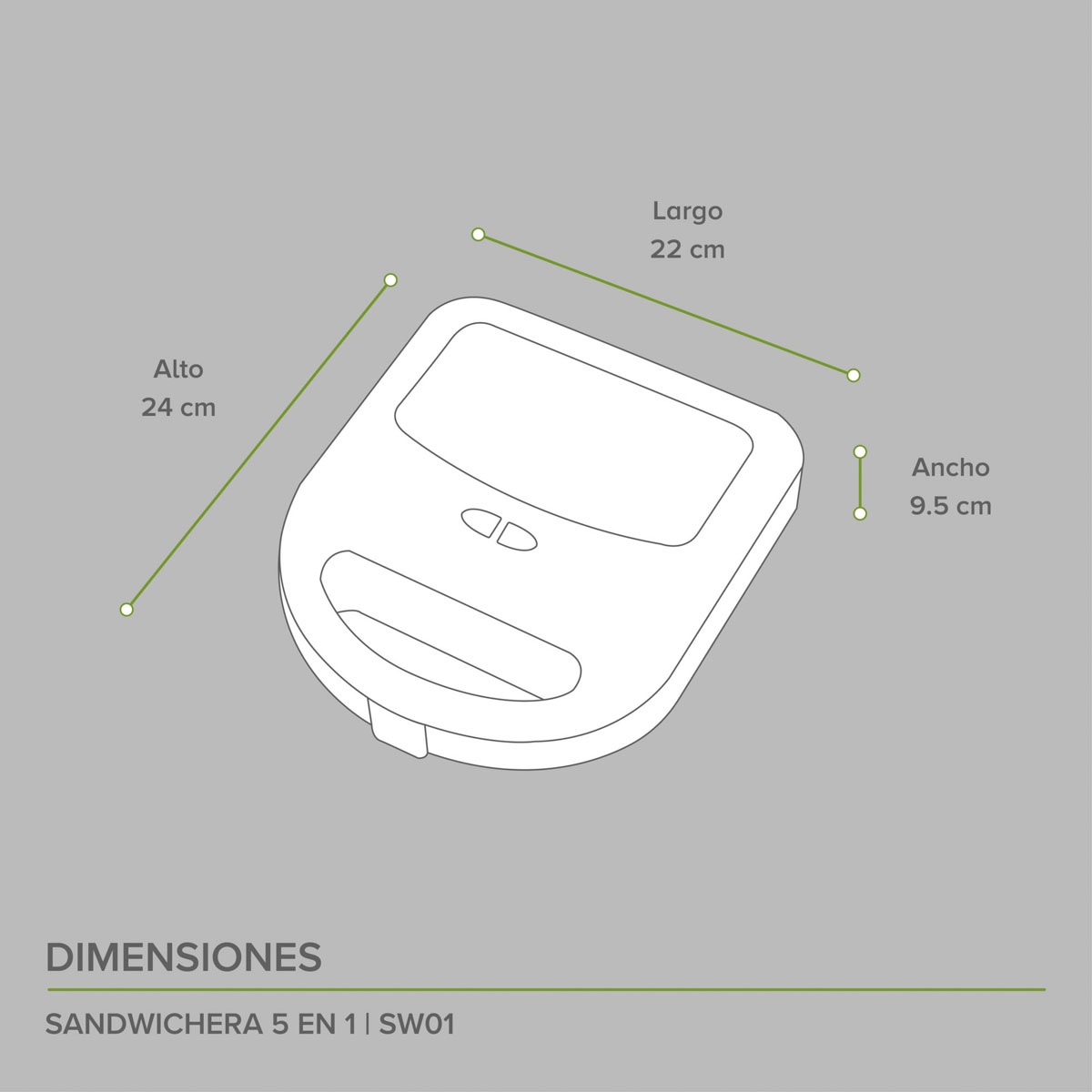 Sandwichera Avera 5 En 1 Sw01 image number null