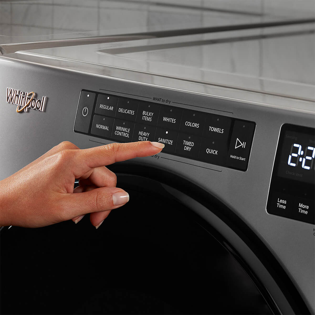 Secadora Gris Whirlpool Frontal 23kg Cp7mwfw5605m image number null