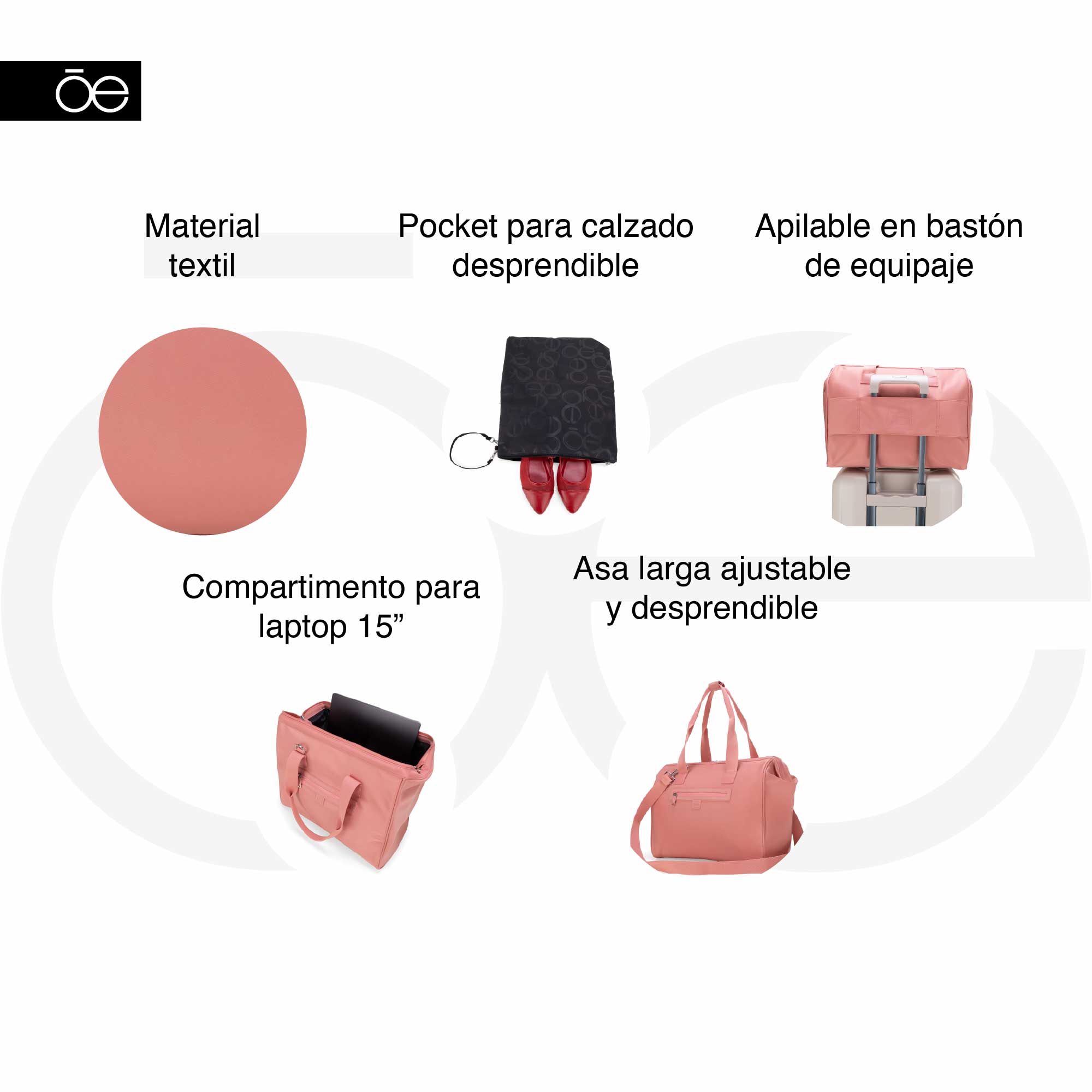 Duffle Bag Cloe Ss Gralami Rosa image number null