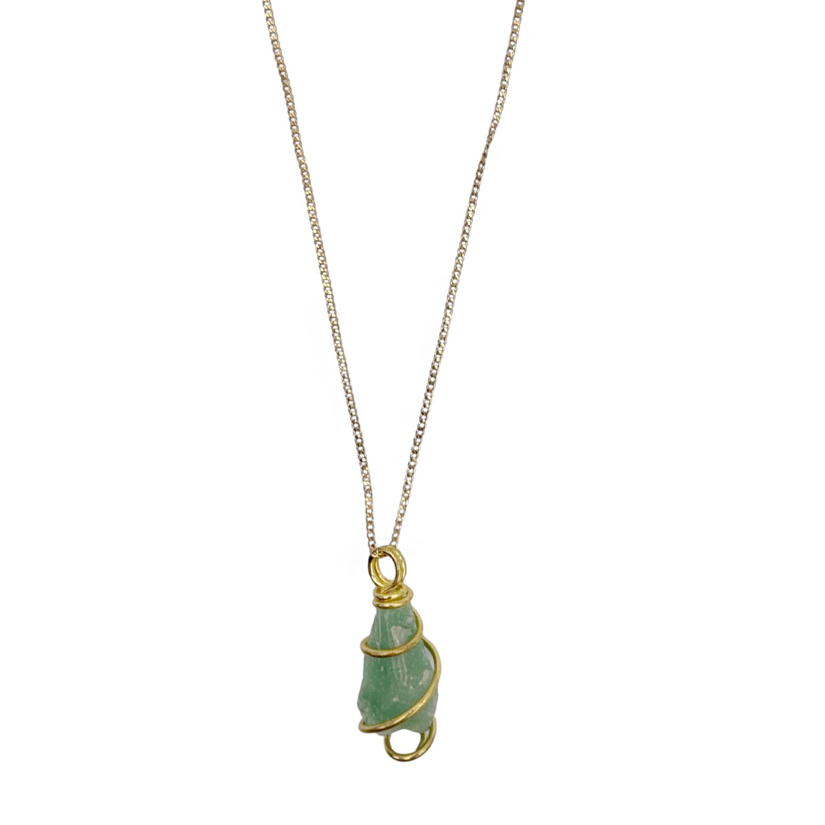 Collar Cuarzo Irregular Verde Aktuales Para Mujer image number null