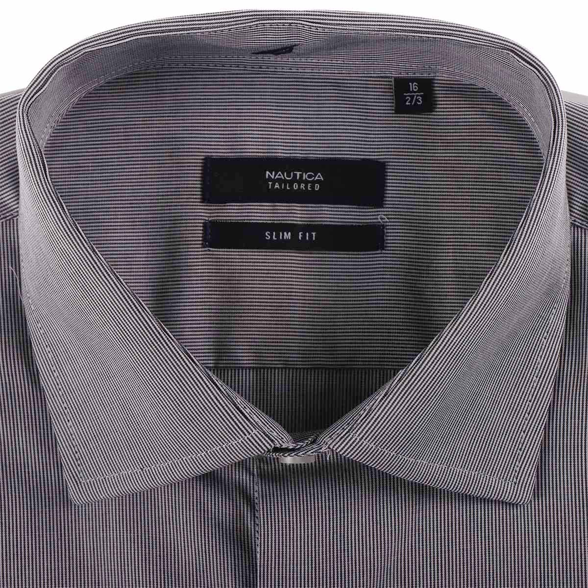 Camisa de Vestir Rayas Finas Slim Fit Nautica para Hombre image number null