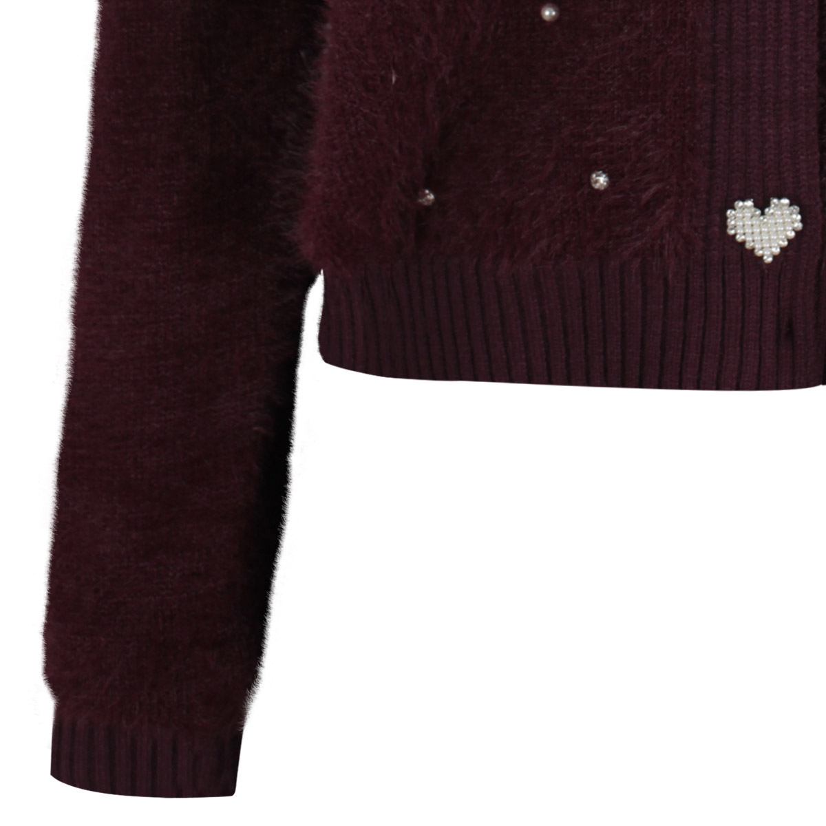 C&aacute;rdigan Tejido con Botones de Coraz&oacute;n para Mujer Junior image number null