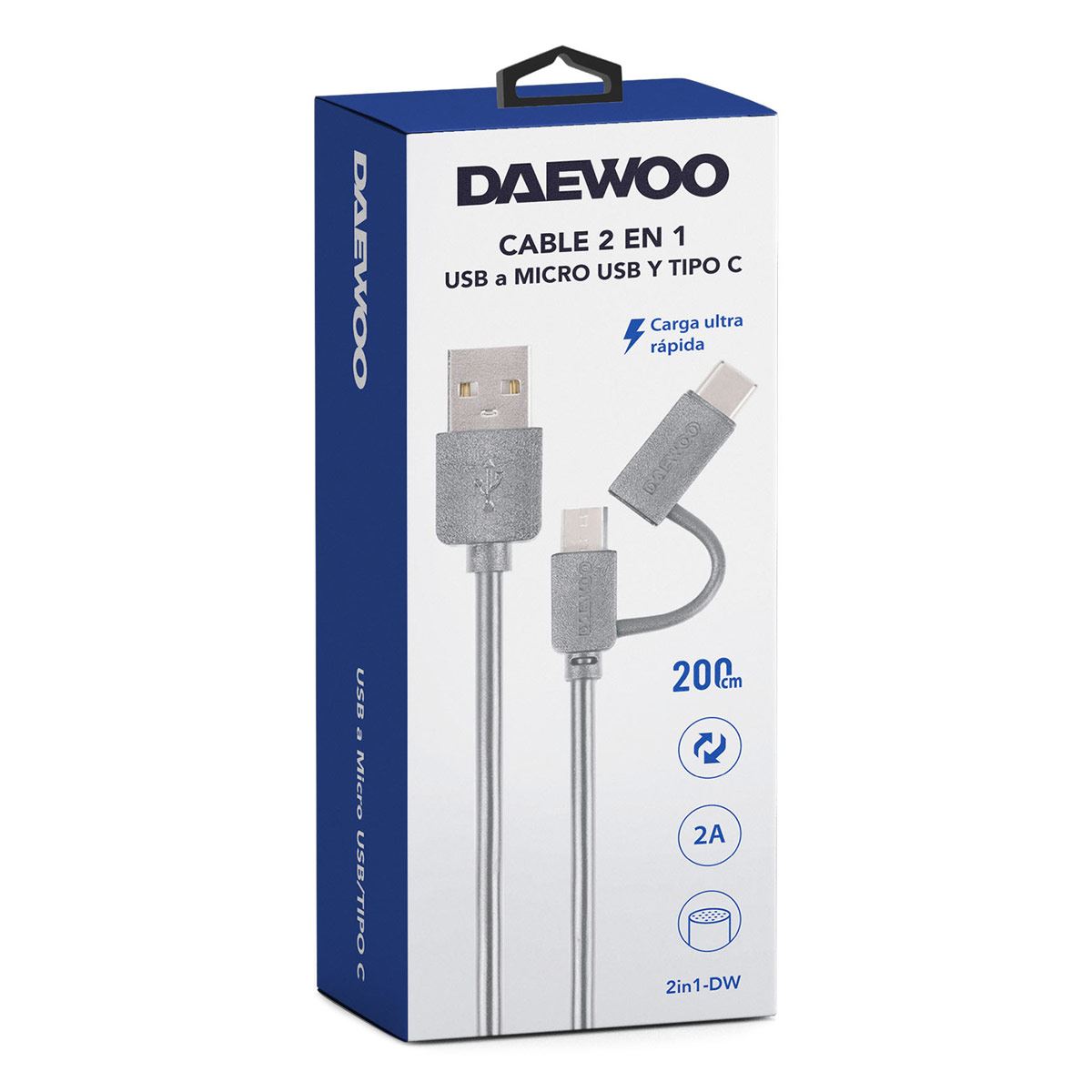 Cable Daewoo 2 en 1 Micro USB / Tipo C image number null
