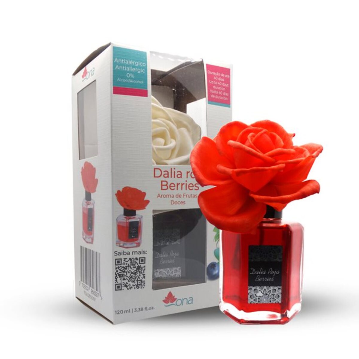 Ambientador En Forma De Flor Frutos Rojos 120 ML ONA image number null