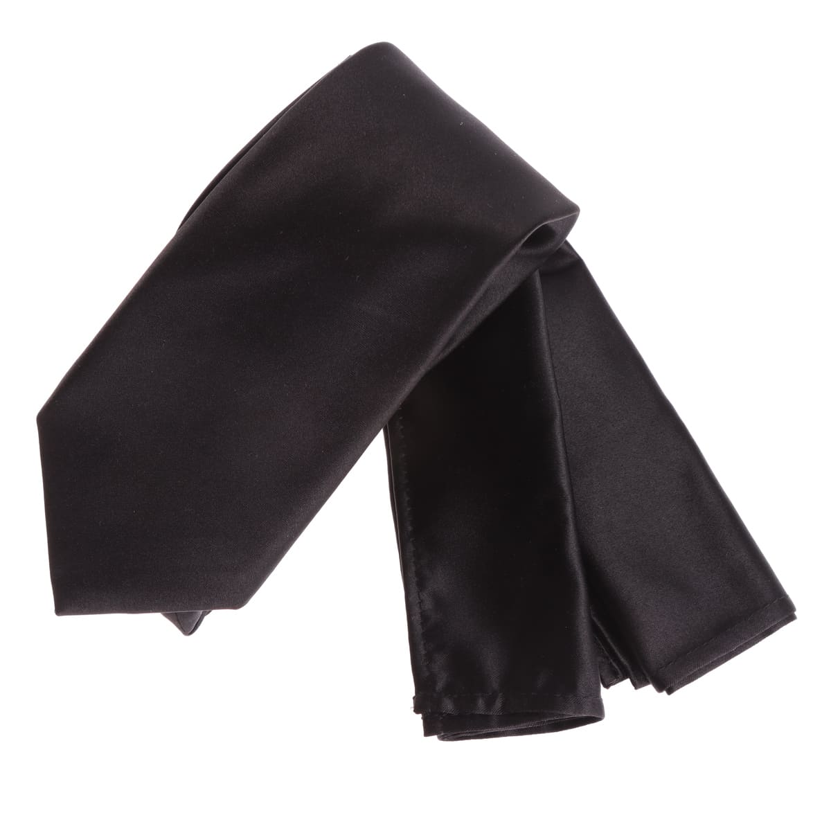 Set Corbata y Pa&ntilde;uelo Hombre Negro Poli&eacute;ster Carlo Corinto image number null