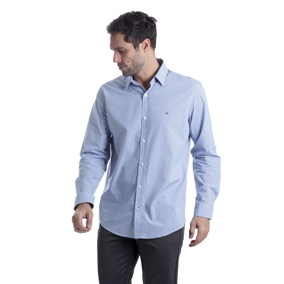 Camisa Regular Kenneth Cole Manga Larga para Hombre image number null