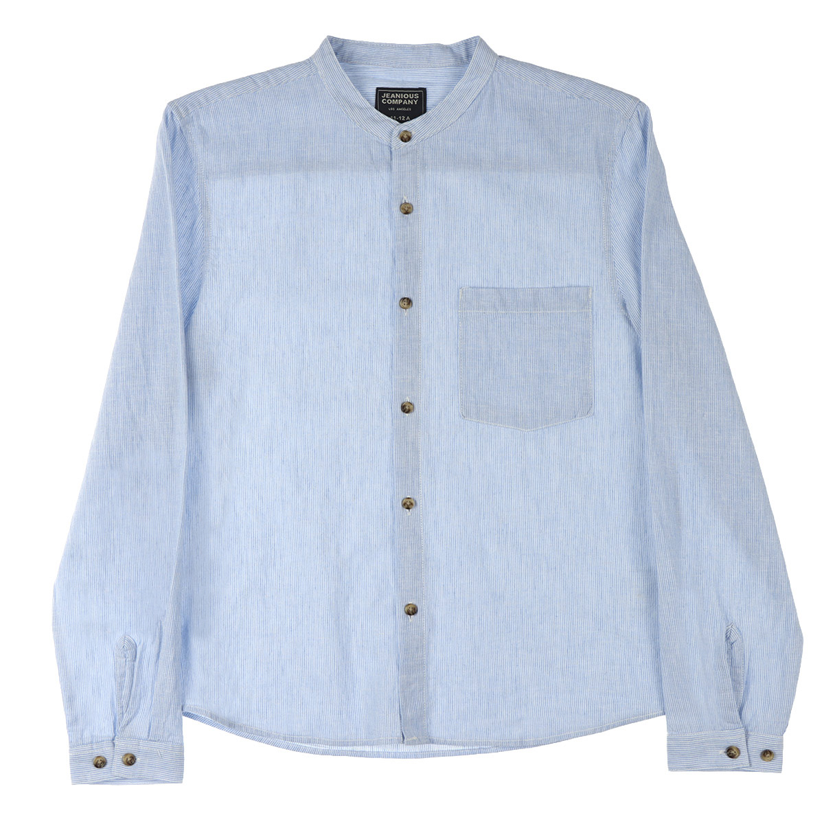 Camisa Cuello Mao Rayas Lino Algod&oacute;n Jeanious para Ni&ntilde;o image number null