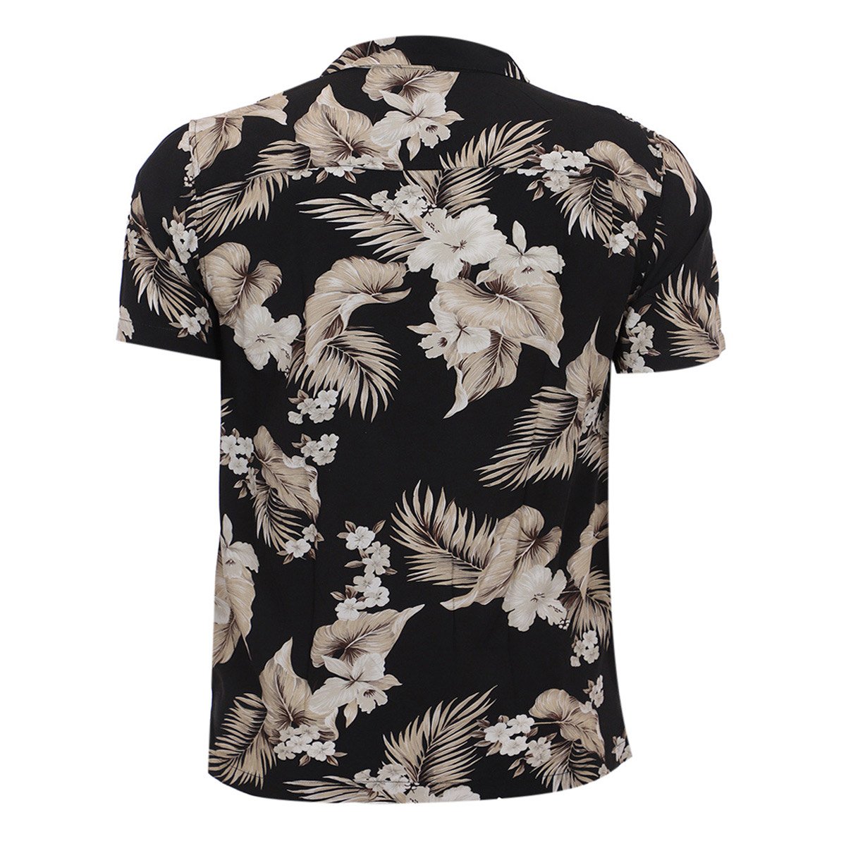 Camisa Estampado Flores Manga Corta Fukka para Hombre Plus image number null