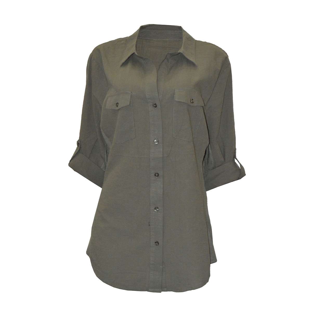 Blusa lisa con bolsillos Philosophy Jr Plus para Mujer image number null