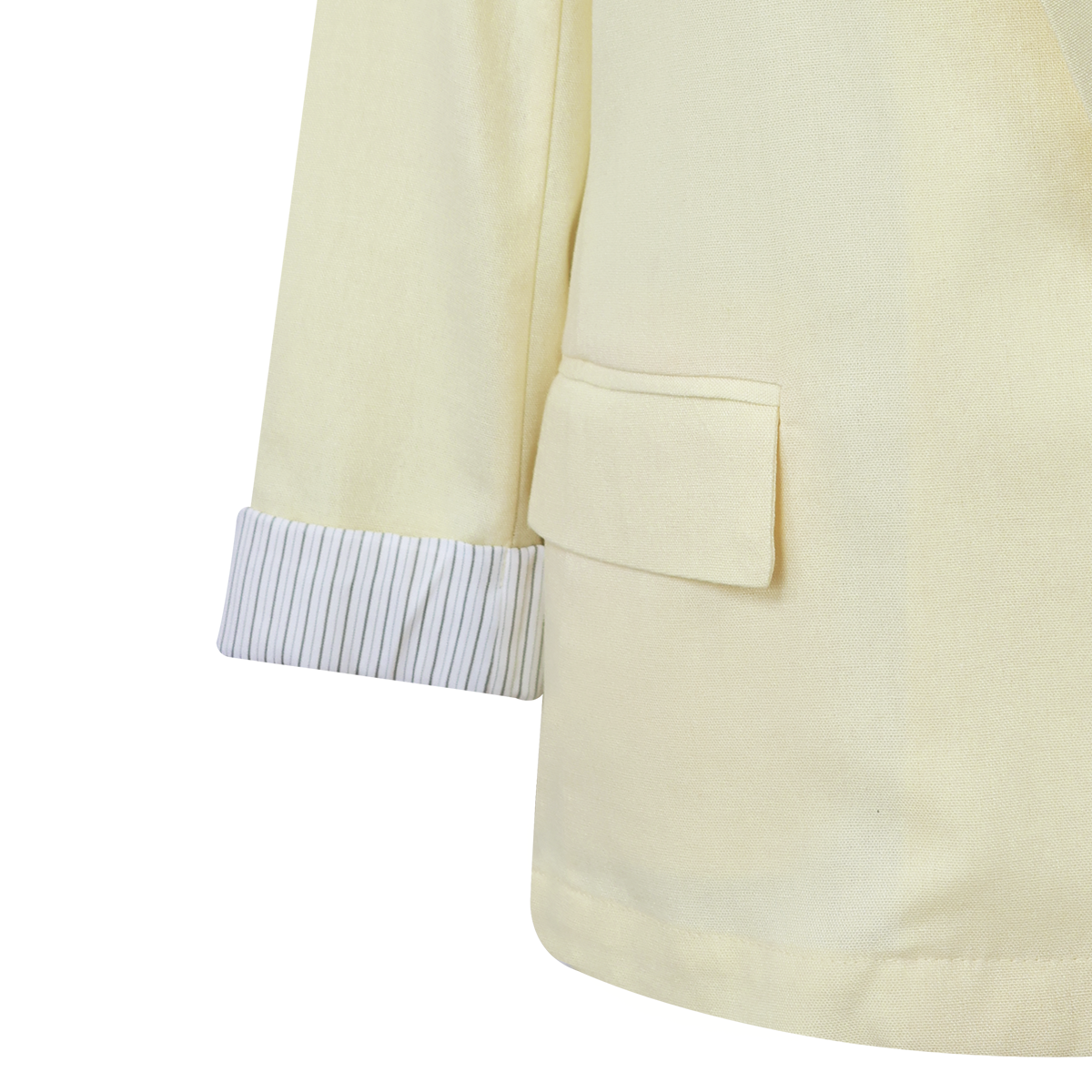 Blazer oversize vainilla con pu&ntilde;o a rayas para Mujer Junior #4ME&4YOU image number null