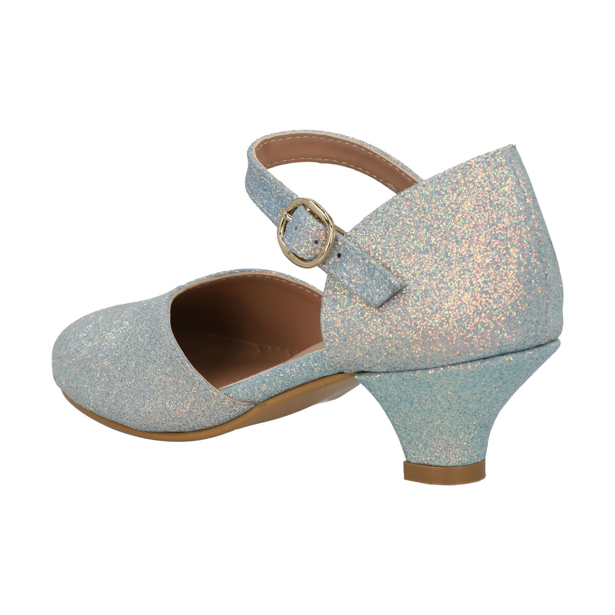 Zapatilla con tacon 17-23 azul  Cristeen image number null