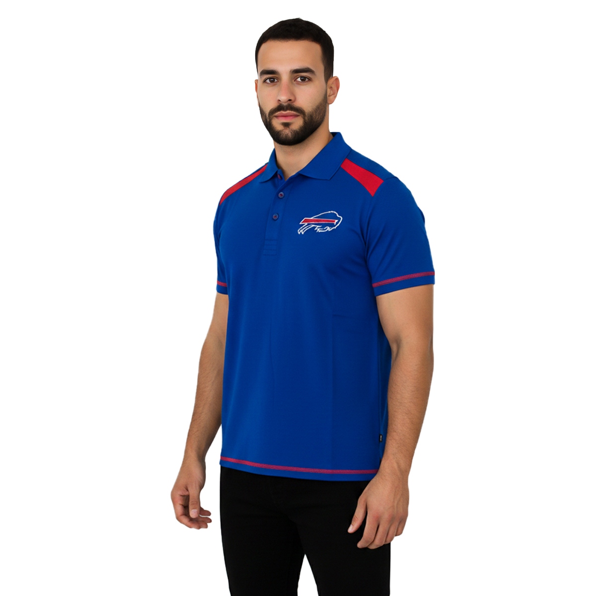 Playera Polo F&uacute;tbol Americano NFL Bills Manga Corta para Hombre image number null