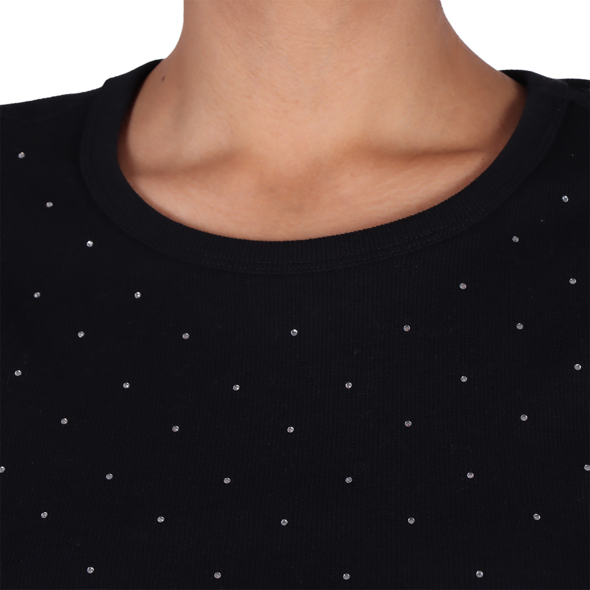Playera Maga Corta Pedrer&iacute;a Chic Jeanious para Mujer image number null