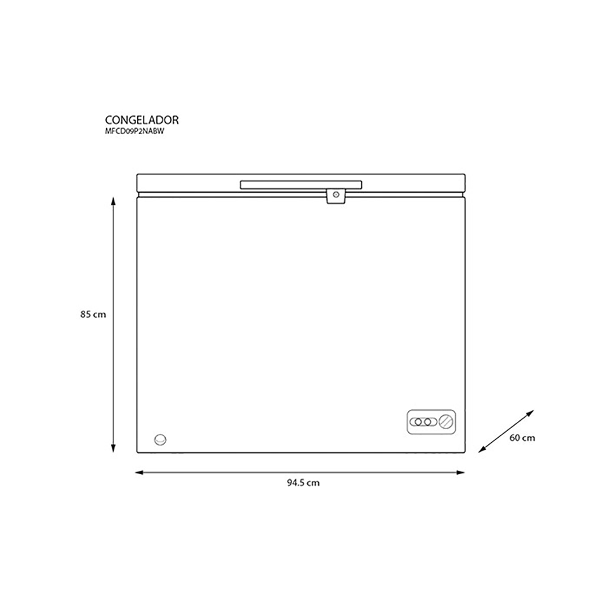 Congelador Horizontal Midea Blanco 9 Pies image number null