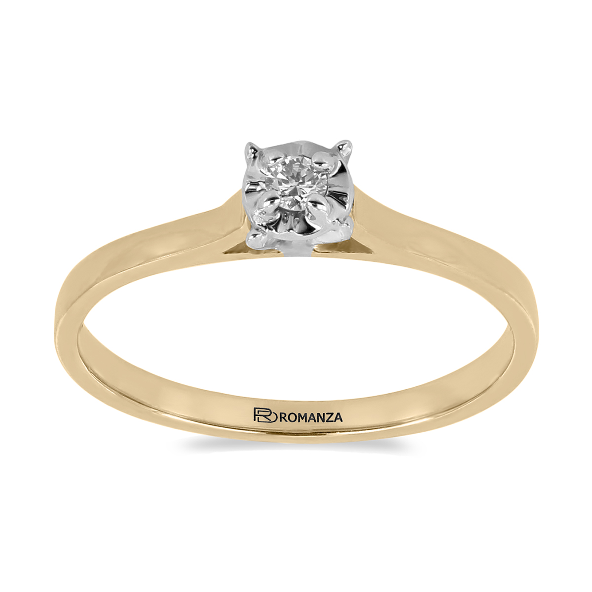 Solitario Oro 14K y 0.06 ct Diamante Romanza image number null