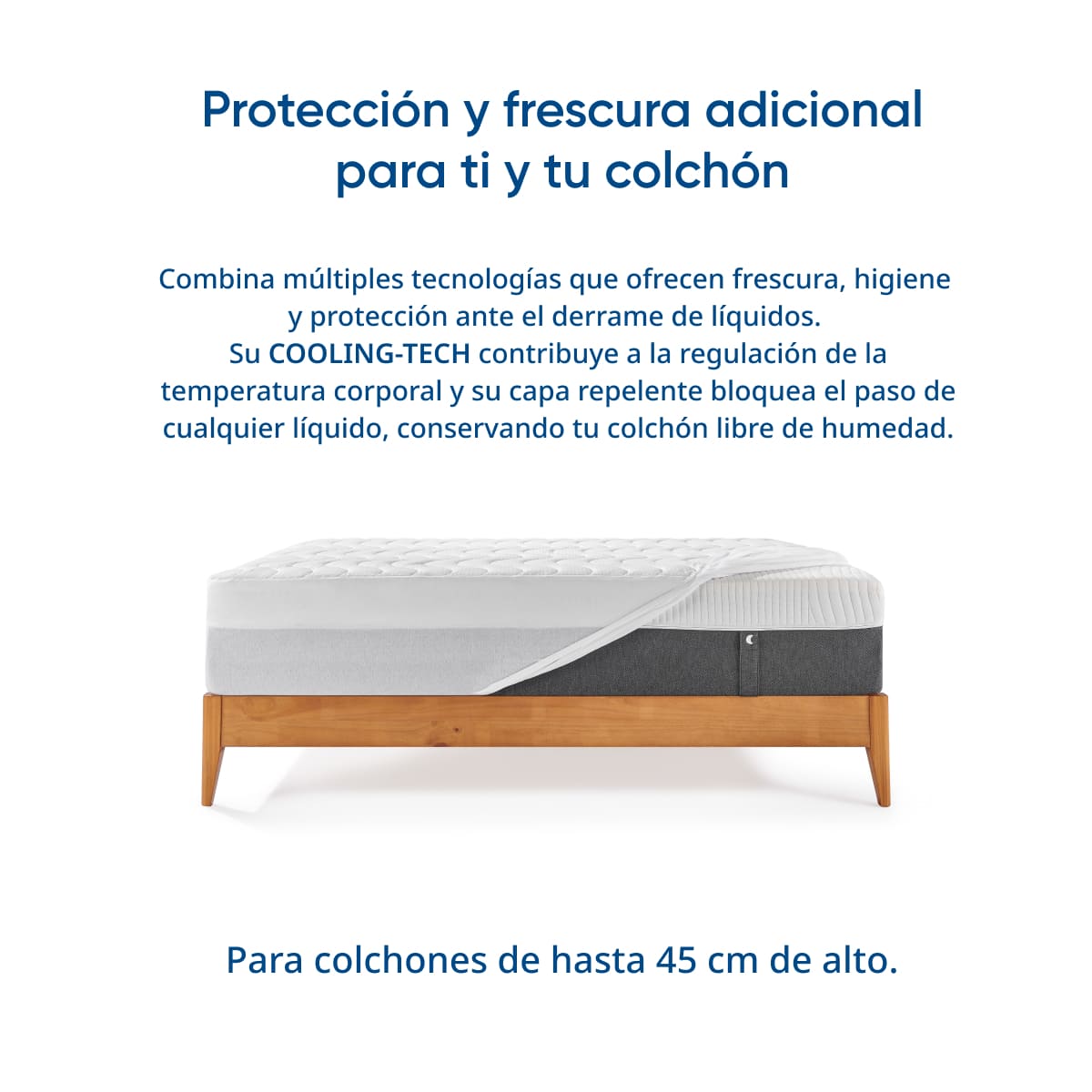 Luuna Protector Cooling Queen Size Blanco image number null