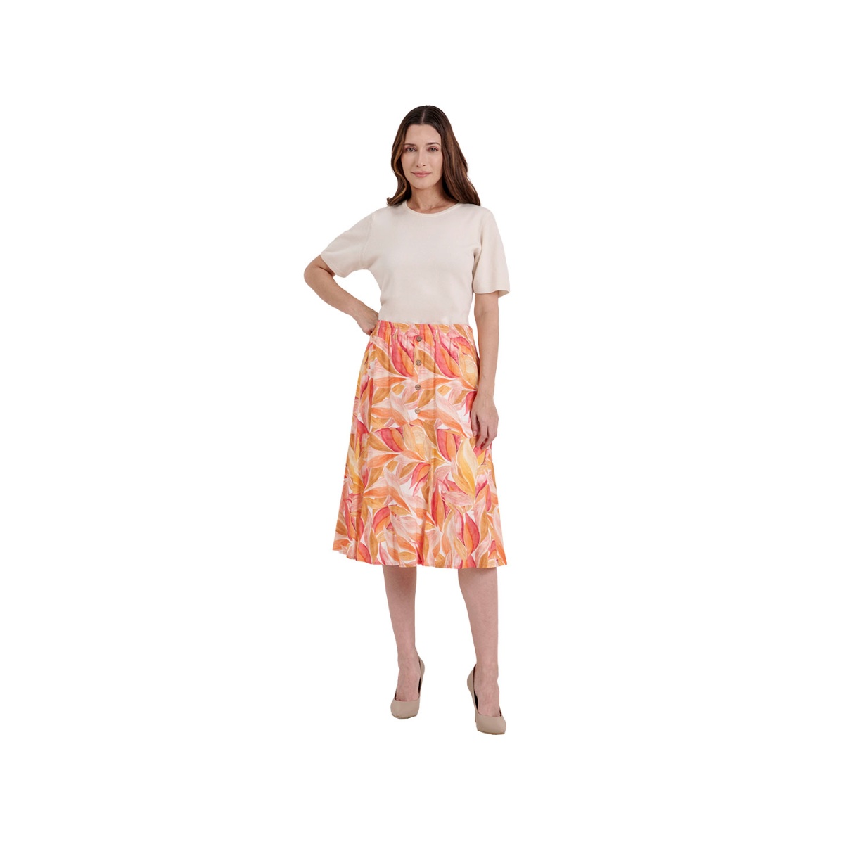 Falda Con Botones Vitos Para Mujer image number null