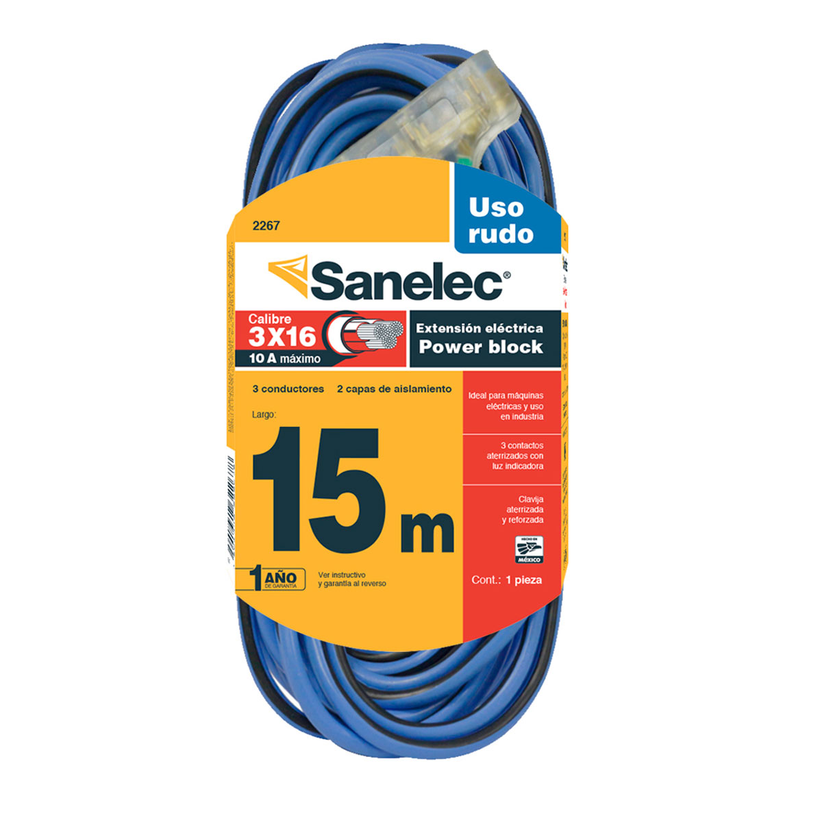 Extensi&oacute;n Sanelec 2267 Uso Rudo Power Block Calibre 15 M image number null