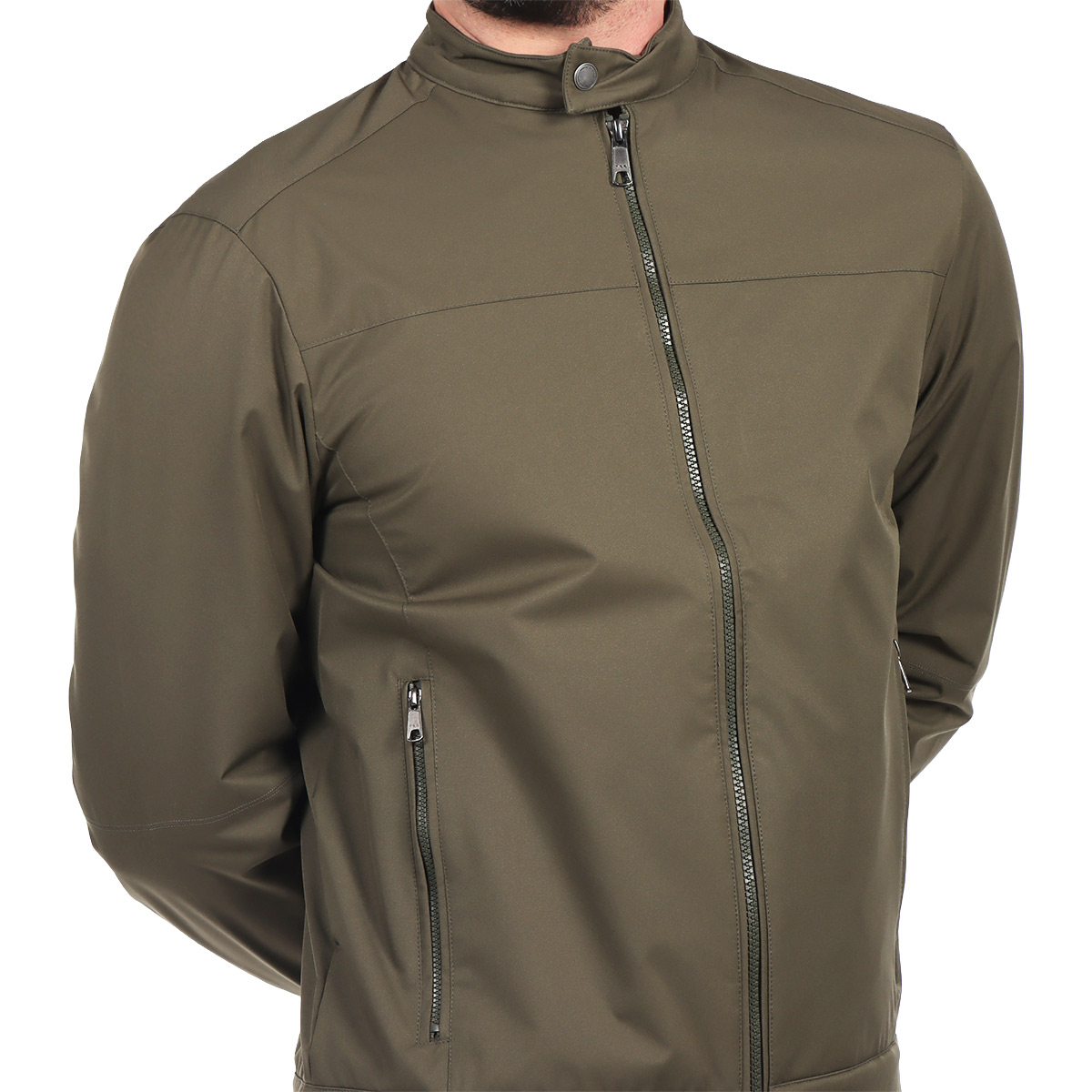 Chamarra Ligera Poli&eacute;ster Cuello Alto Bruno Magnani Hombre image number null