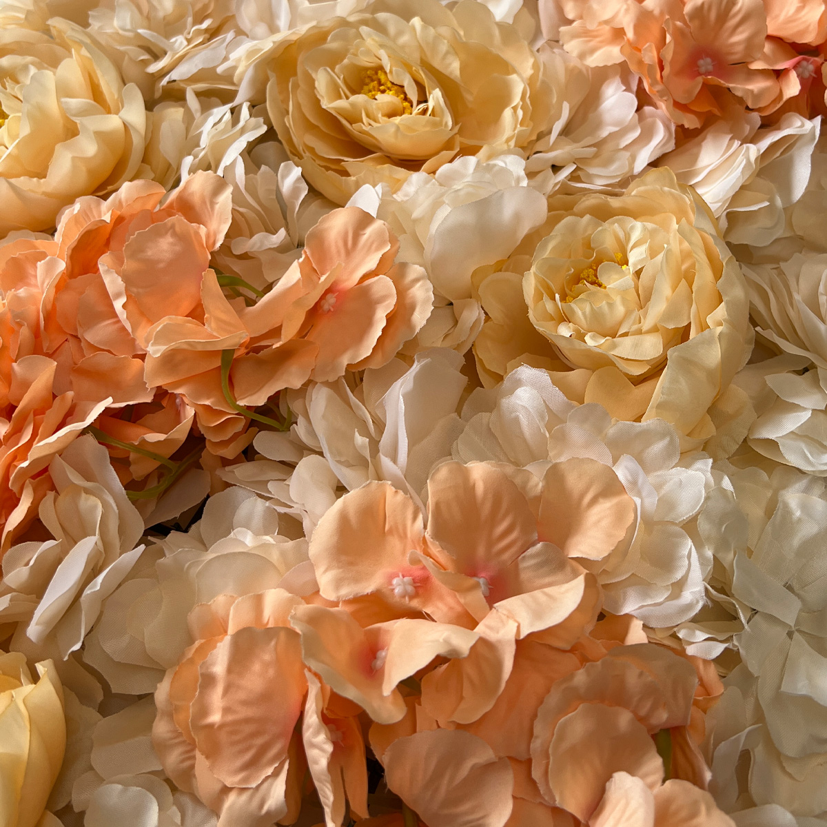 Muro De Flores Artificiales Premium "Melocot&oacute;n" 60 X 40cm  Deco PVC image number null