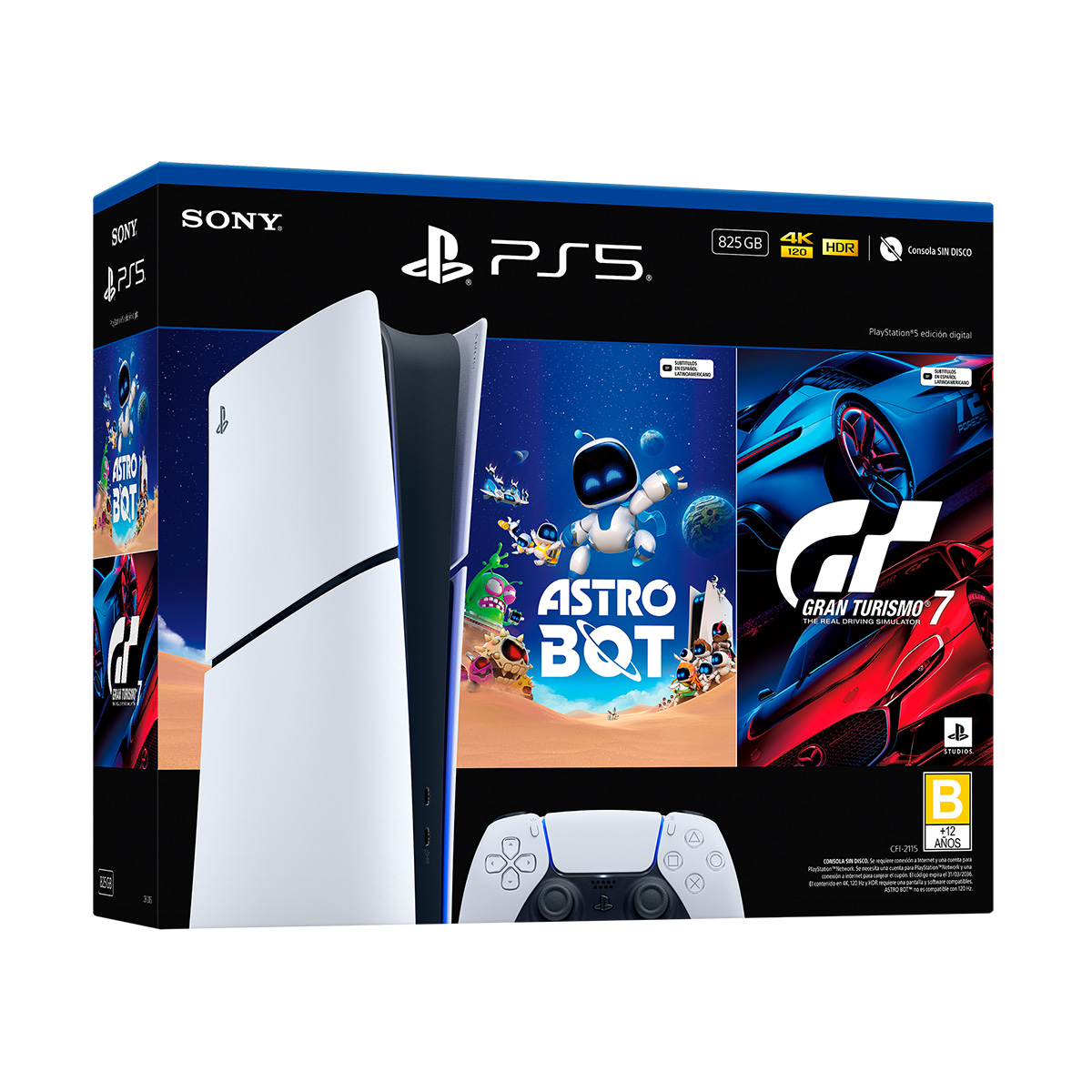 Kit Consola PlayStation&reg;5 Ed digital de 825GB: ASTROBOT y GranTurismo 7 image number null