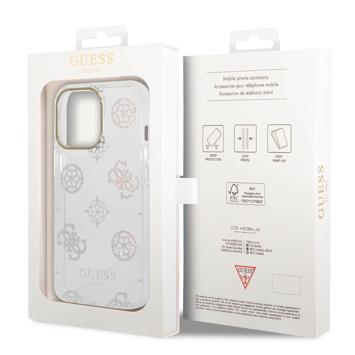 Funda Guess Electroplated Blanca para iPhone 14 Plus image number null