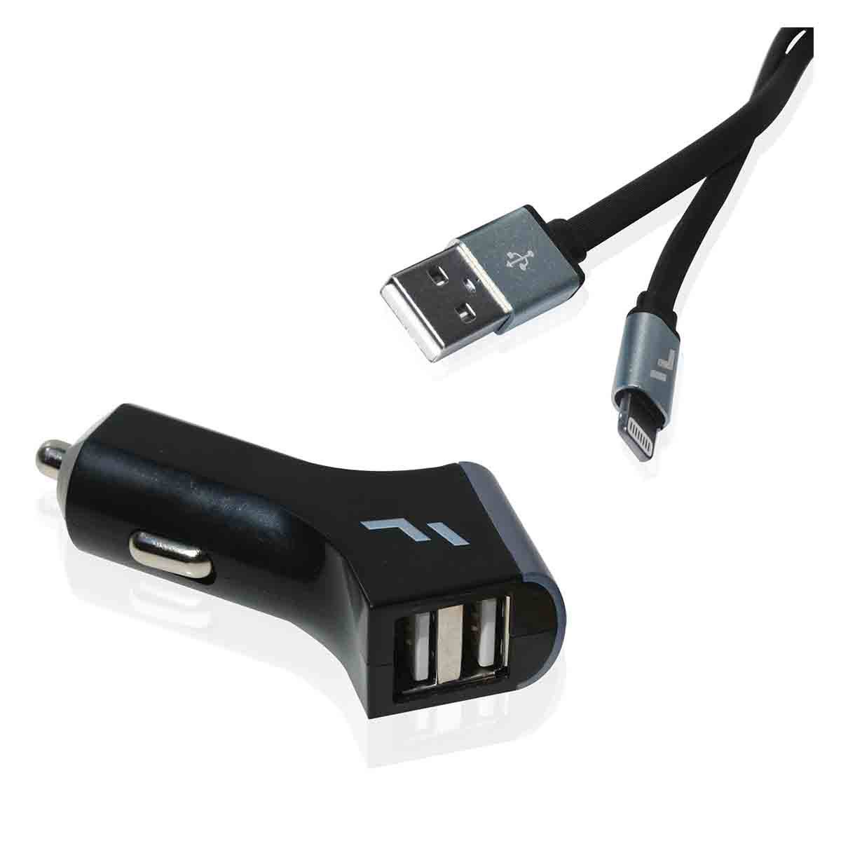 Cargador de Auto Lightning Dorado Forward image number null