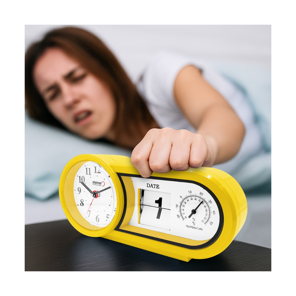 Reloj Despertador An&aacute;logo Steiner Color Amarillo YZ4203YL image number null