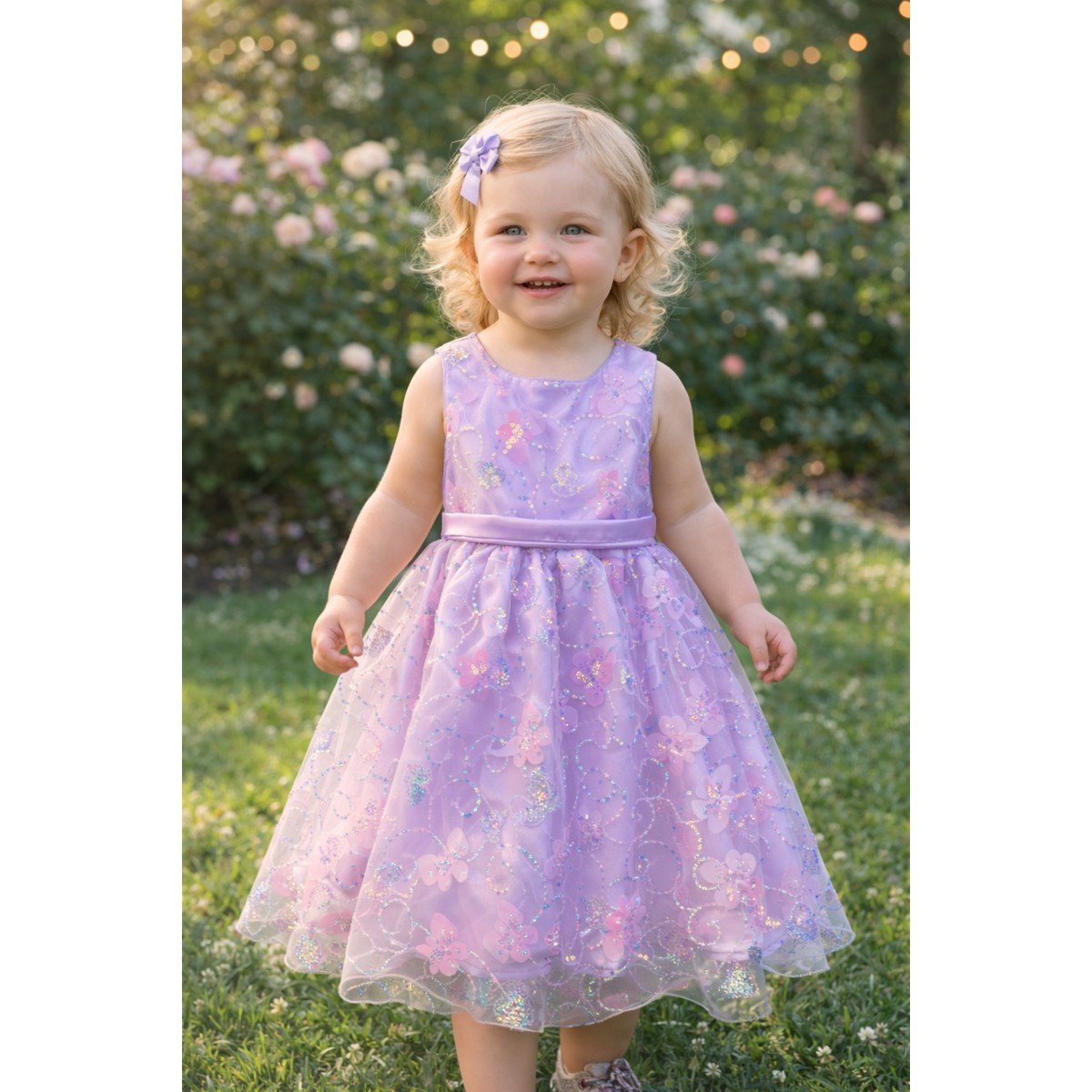 Vestido Flores Tul y Mo&ntilde;o Pink Galery para Ni&ntilde;a image number null