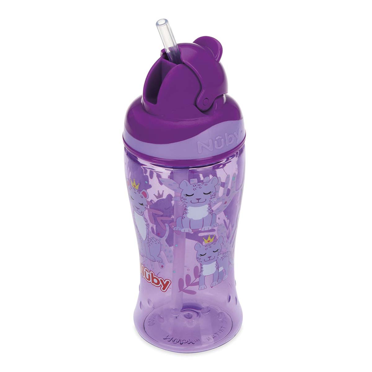 Vaso Nuby Thirsty Kids Morado/Chita image number null