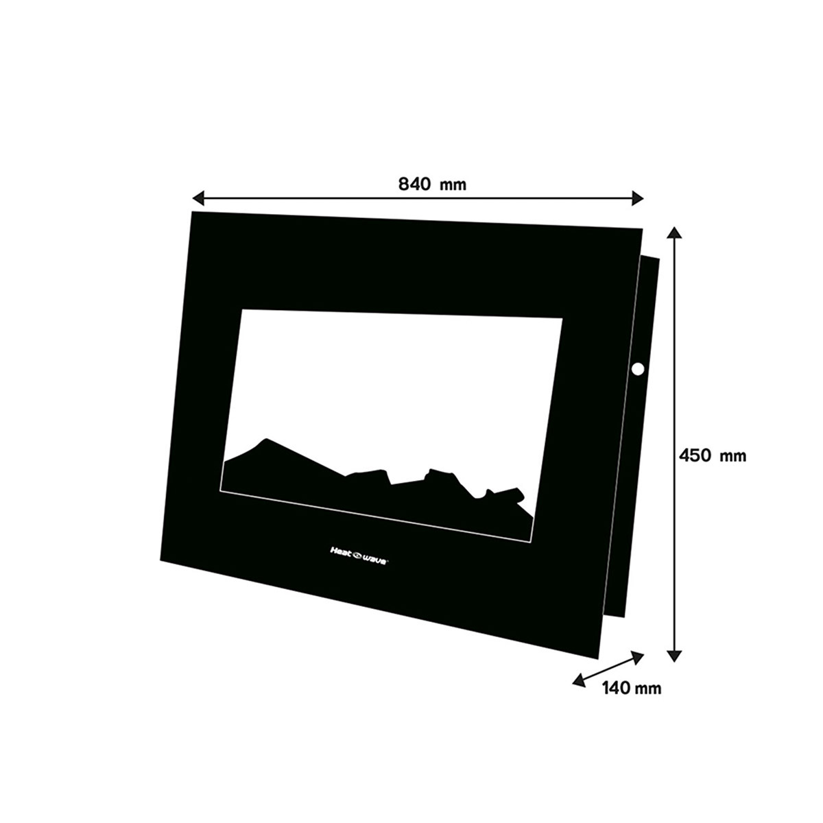 Calefactor Negro Tipo Chimenea Heat Wave Para Interior image number null