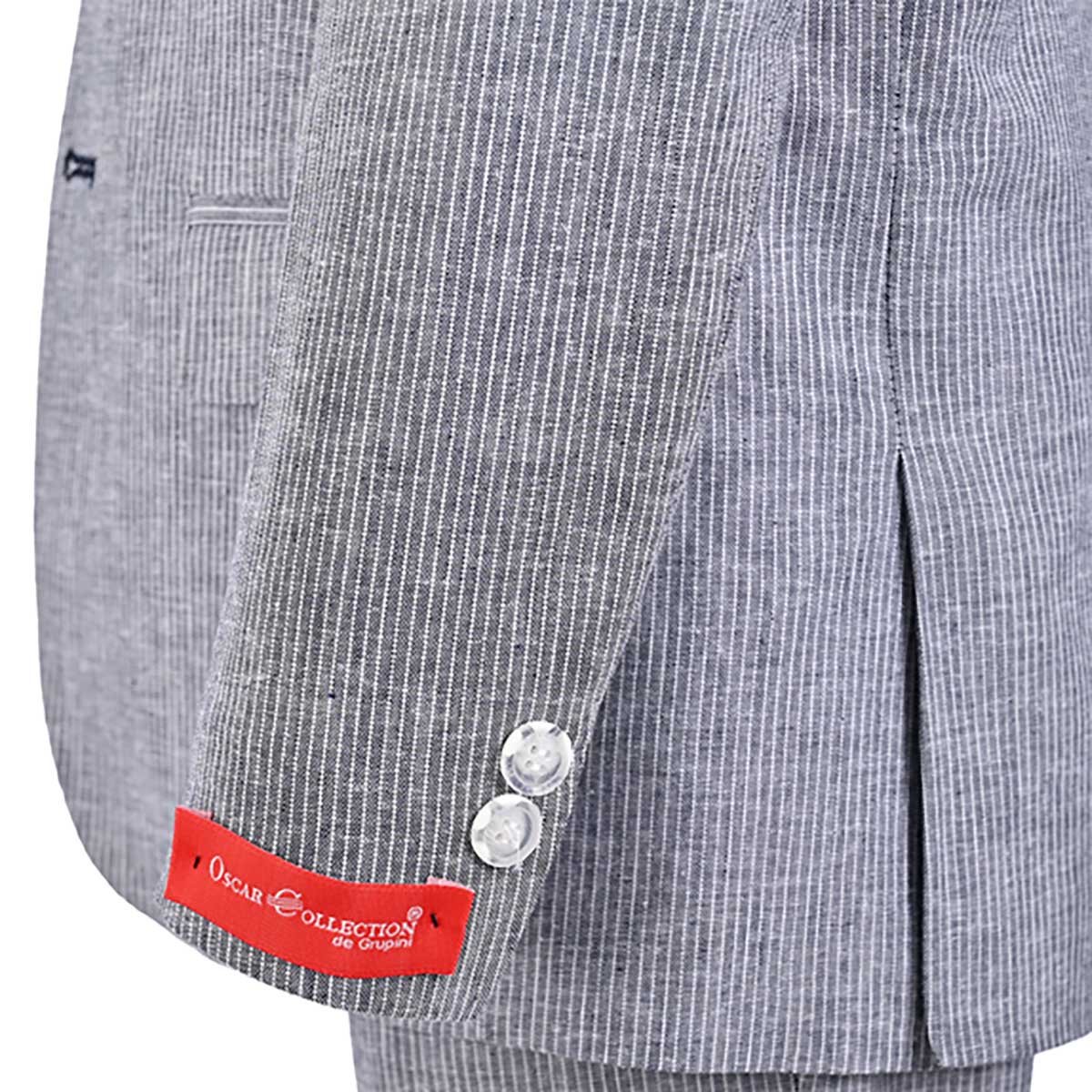 Traje Lino Rayas 2Pzas Azul Marino Para Ni&ntilde;o image number null