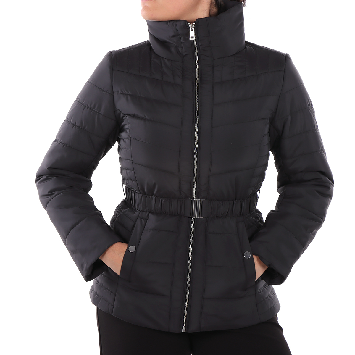 Chamarra Acolchada con Cintur&oacute;n Life Styler para Mujer image number null