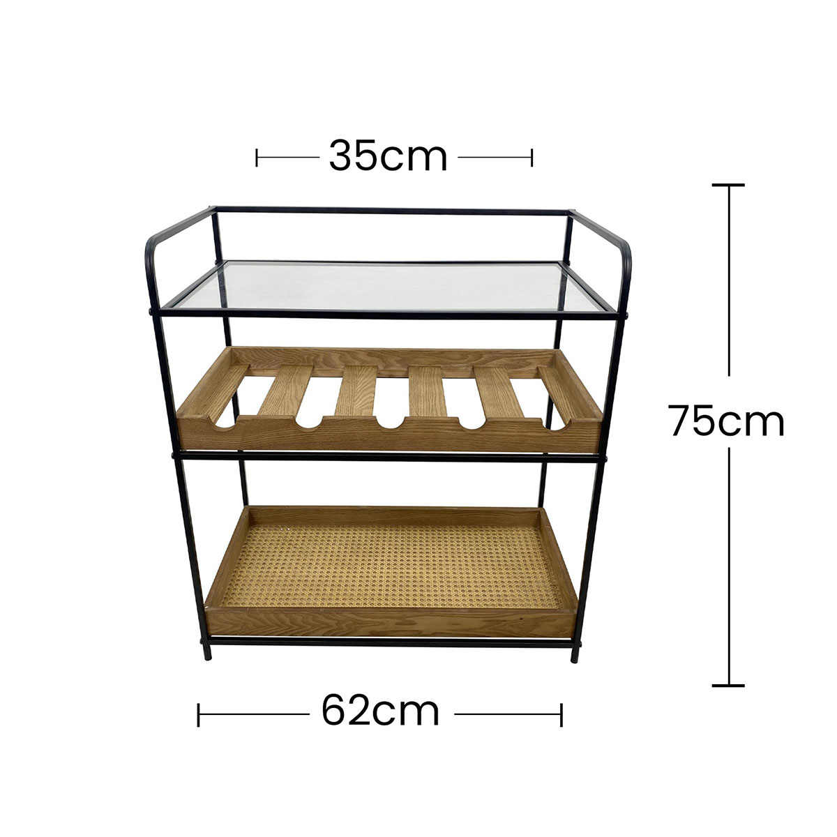 Rack Para Vino Black Cub Base Concepts Life image number null