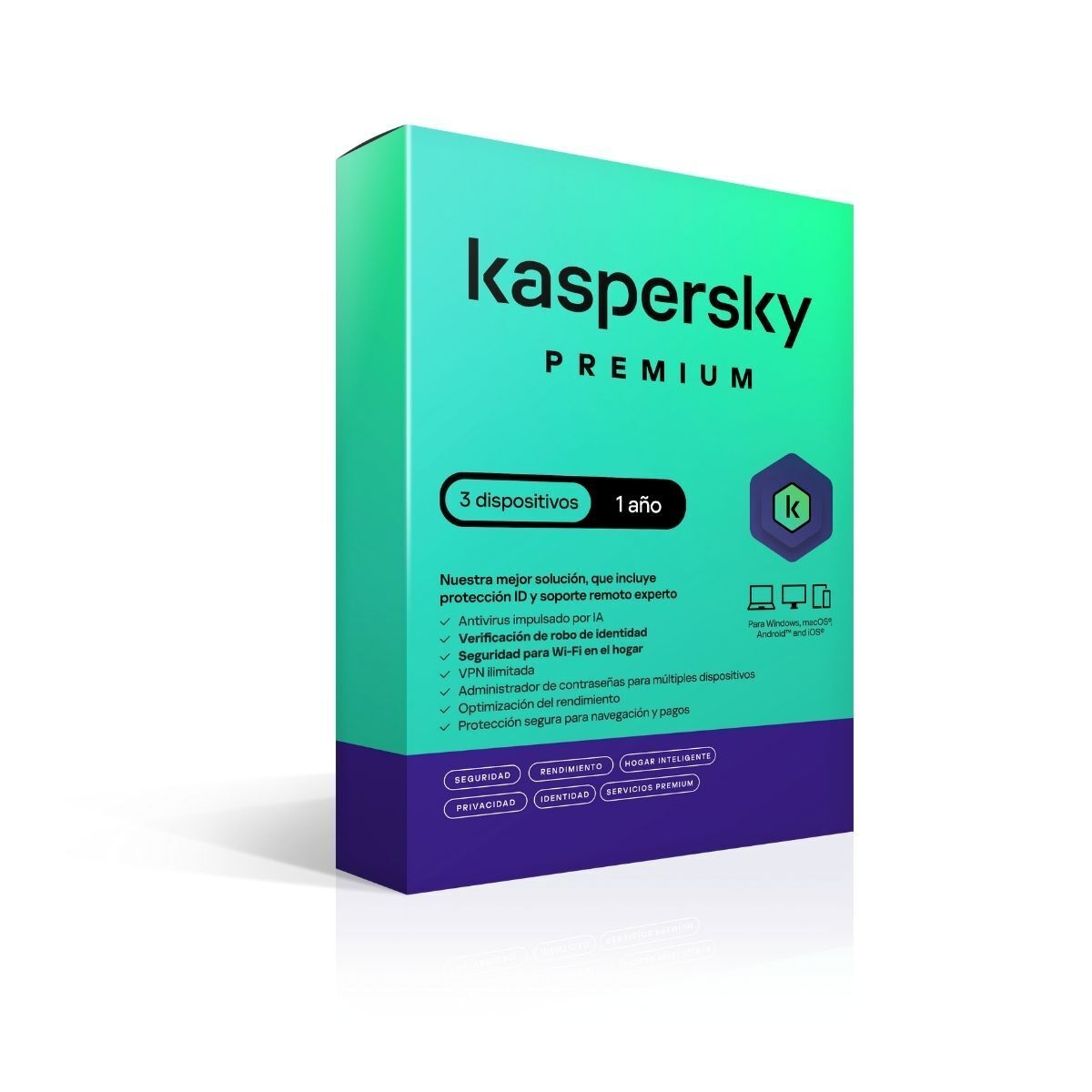 Kaspersky premium 3 dispositivos 1 a&ntilde;o image number null