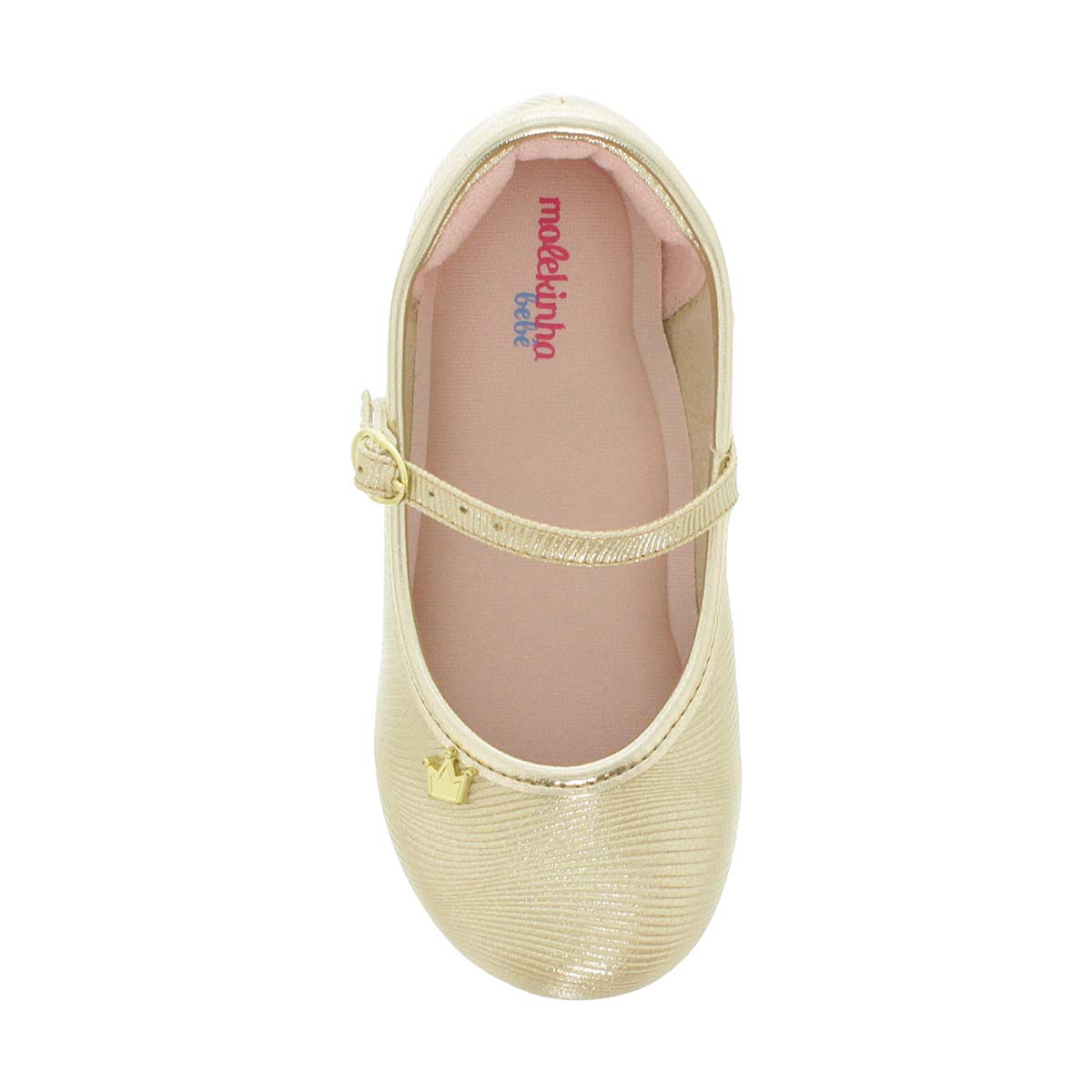 Zapato con Hebilla Molekinha Dorado Aplicaci&oacute;n para Ni&ntilde;a image number null