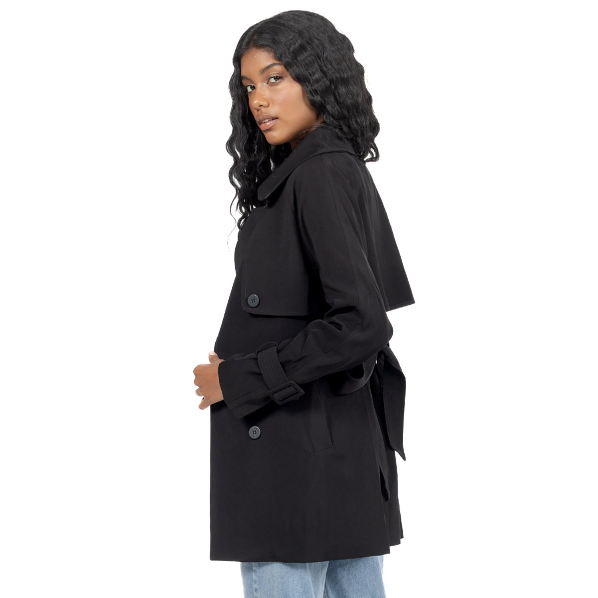 Gabardina Larga Con Cinta Forever 21 para Mujer Junior image number null