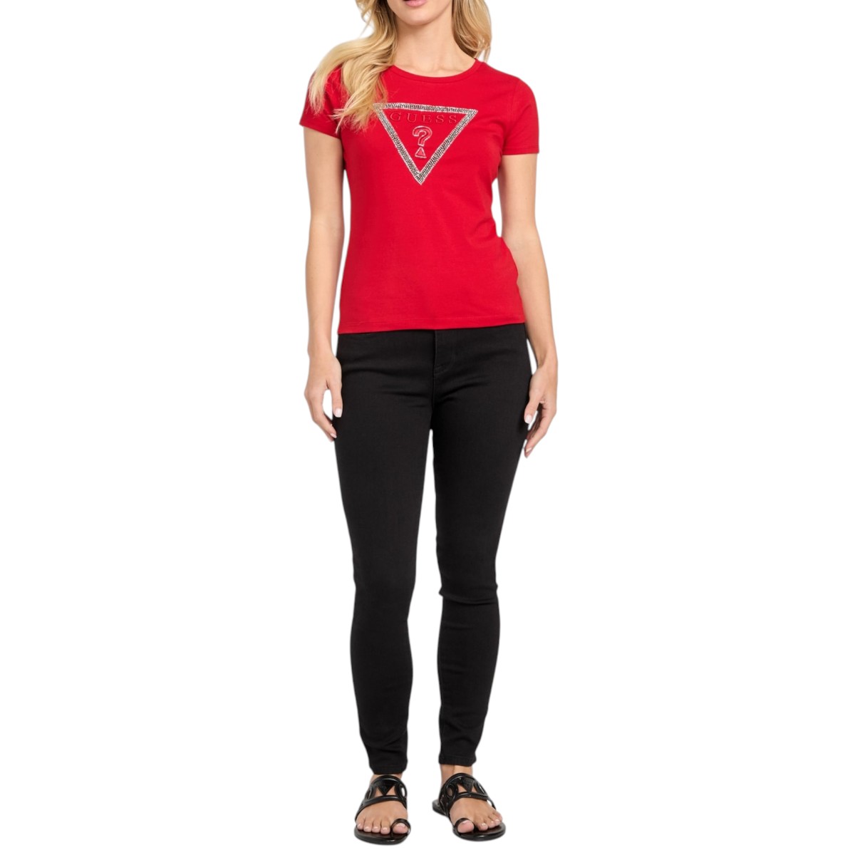 Playera Manga Corta Guess Factory Para Mujer image number null