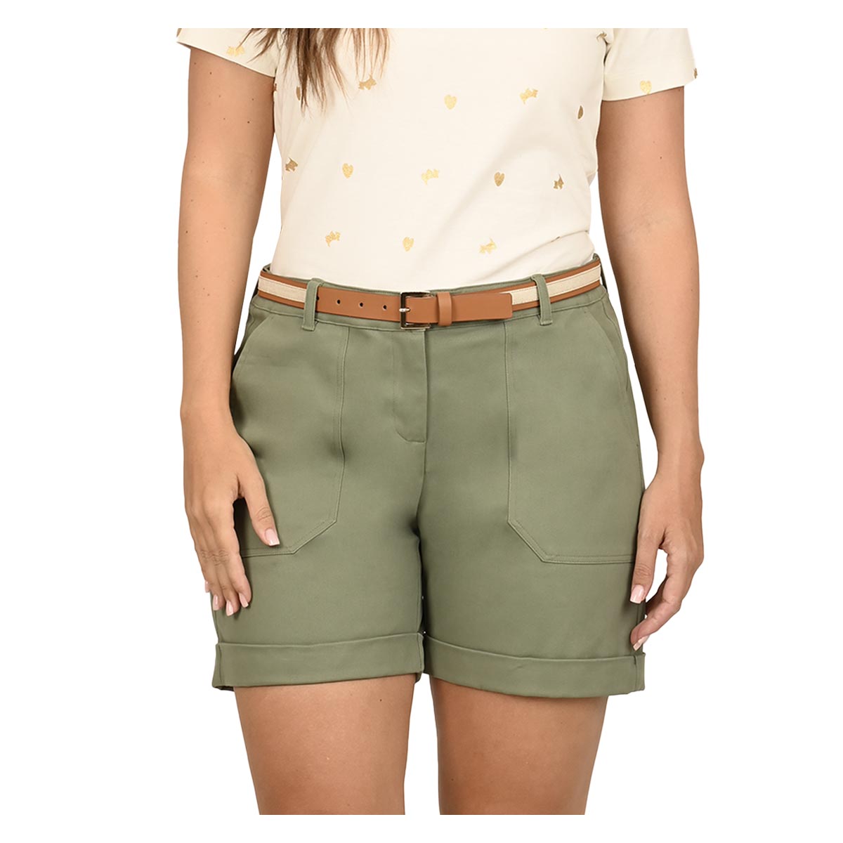 Short con cintur&oacute;n elken Ferrioni para Mujer image number null