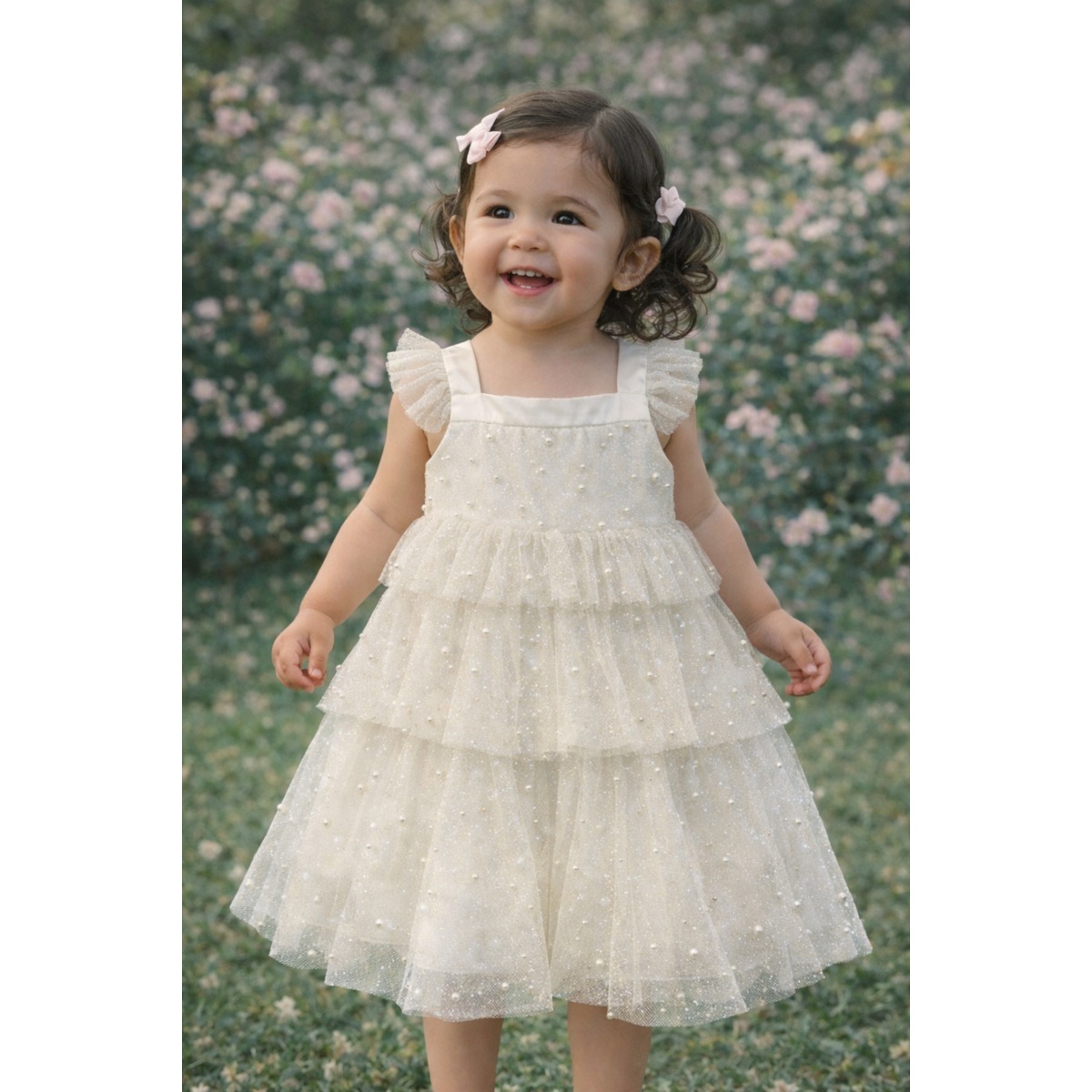 Vestido Olanes Glitter Perlas Pink Galery para Ni&ntilde;a image number null