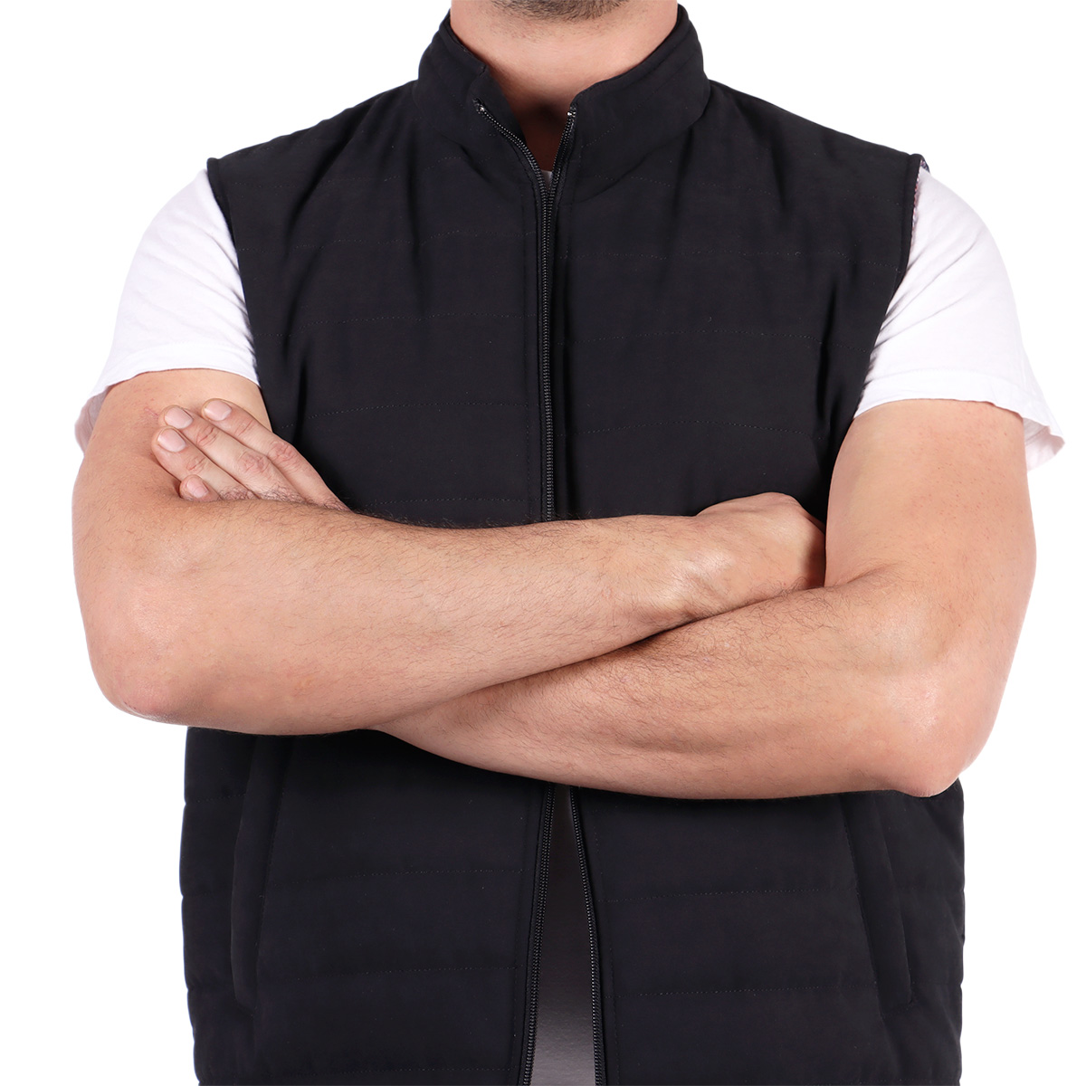 Chaleco Capitonado Negro Cierre Frontal Carlo Corinto para Hombre image number null