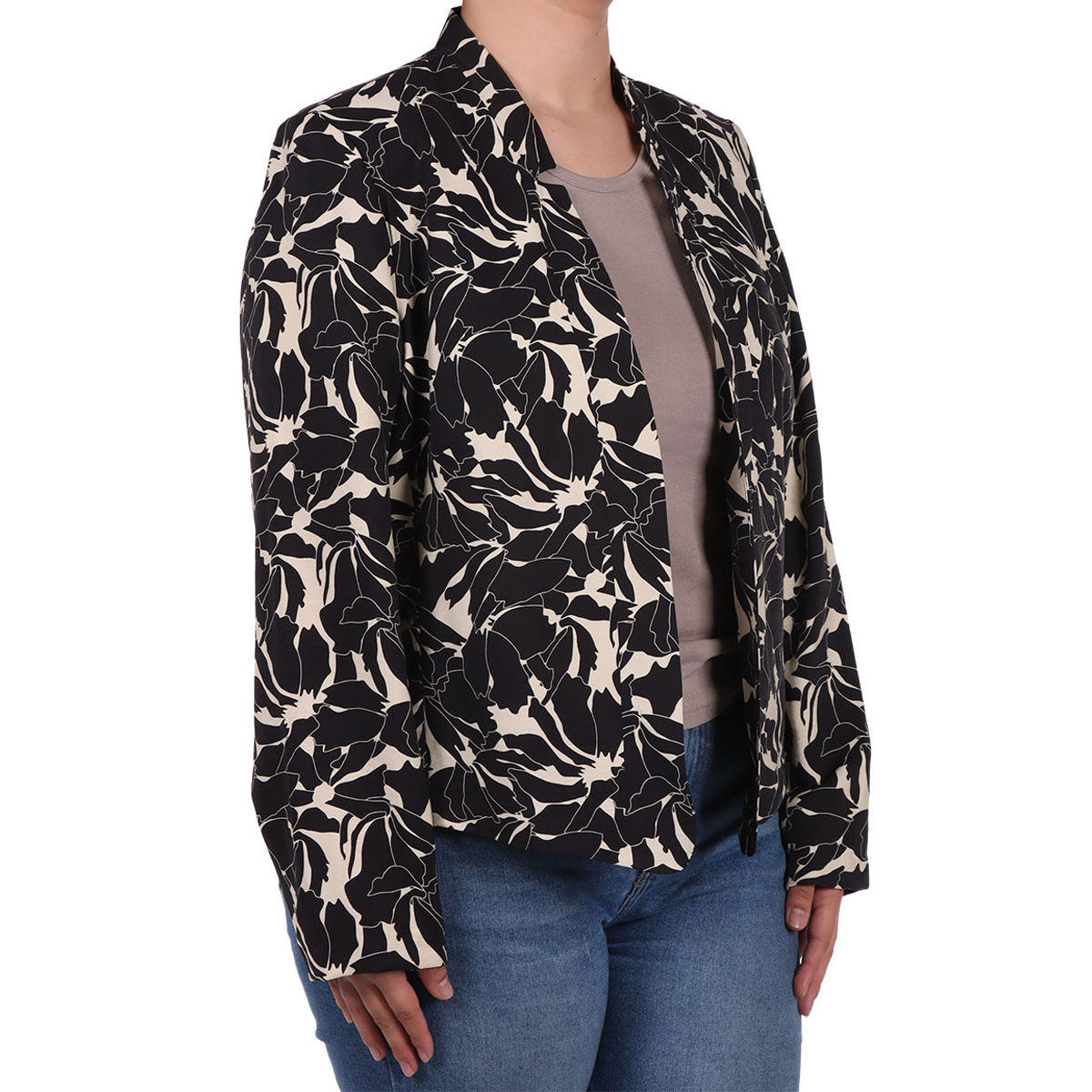 Saco Estampado Manga Larga Casual Diva para Mujer Curvy image number null
