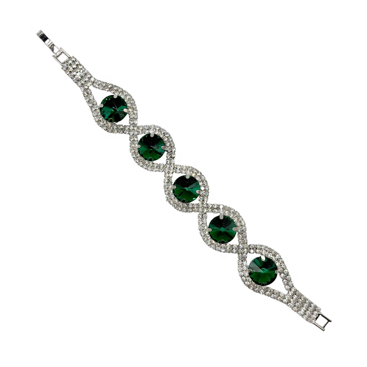 Pulsera Piedra Oval Verde Aktuales Para Mujer image number null