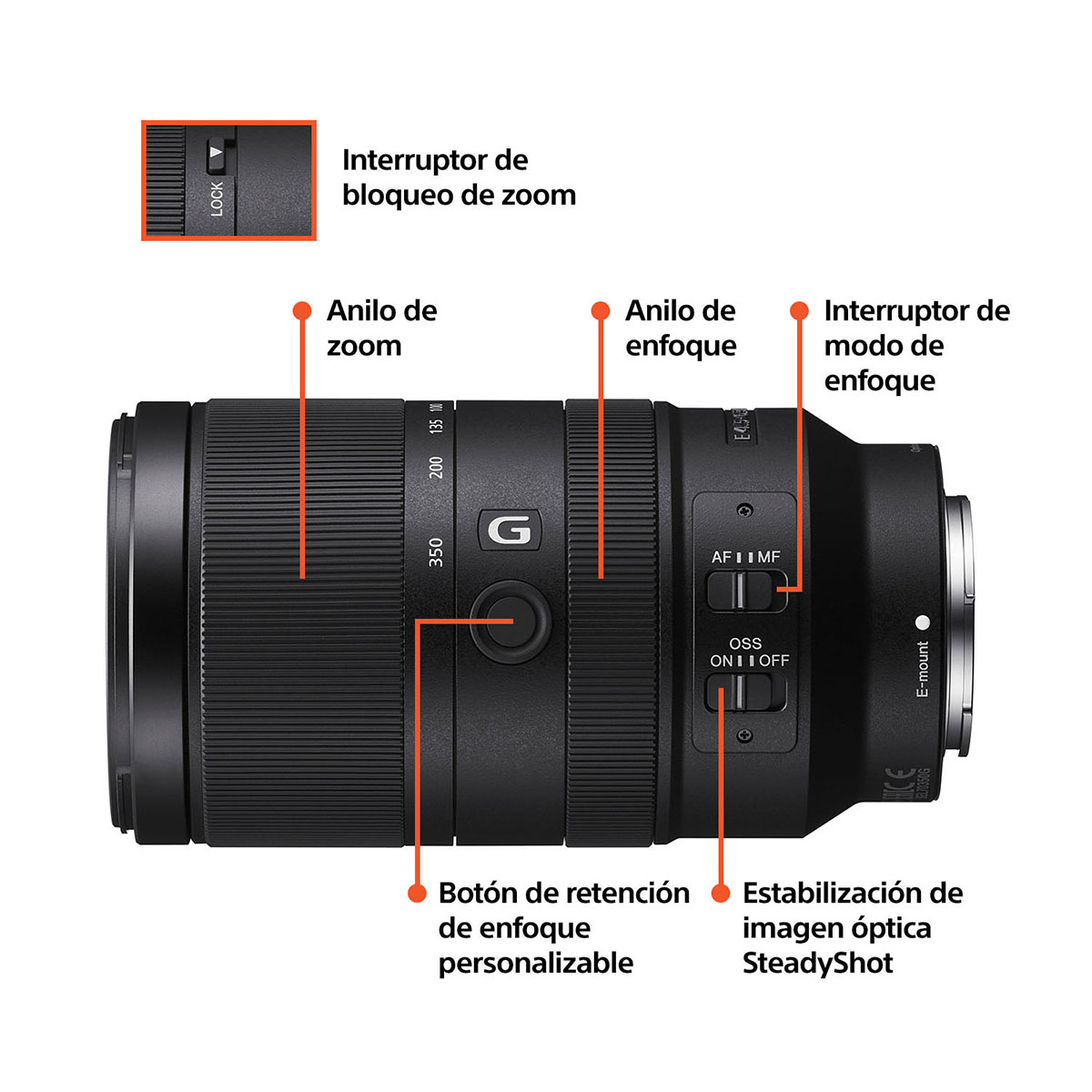 Lente Sony Fe 70-350 Mm F4.5-6.3 G Oss image number null