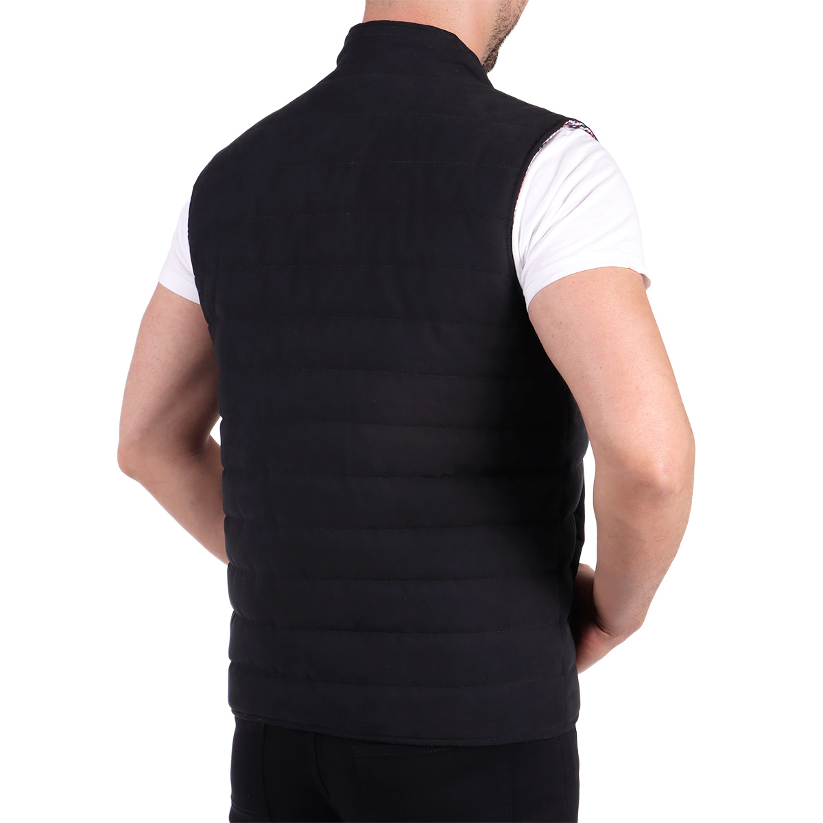 Chaleco Capitonado Negro Cierre Frontal Carlo Corinto para Hombre image number null