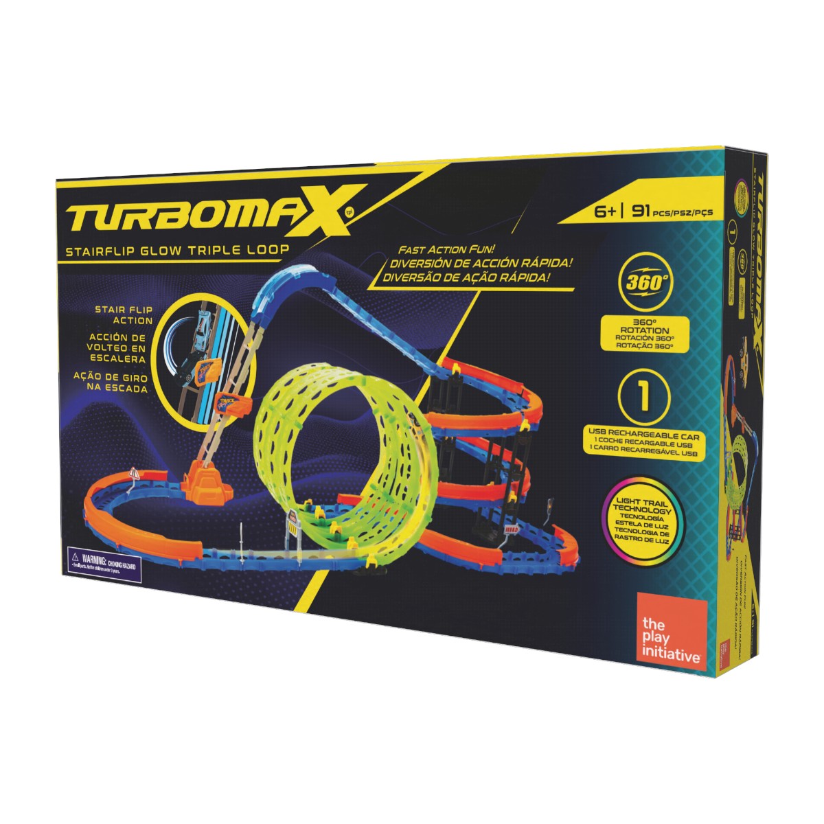 Stairflip Glow Triple Loop Turbotrax Pista image number null