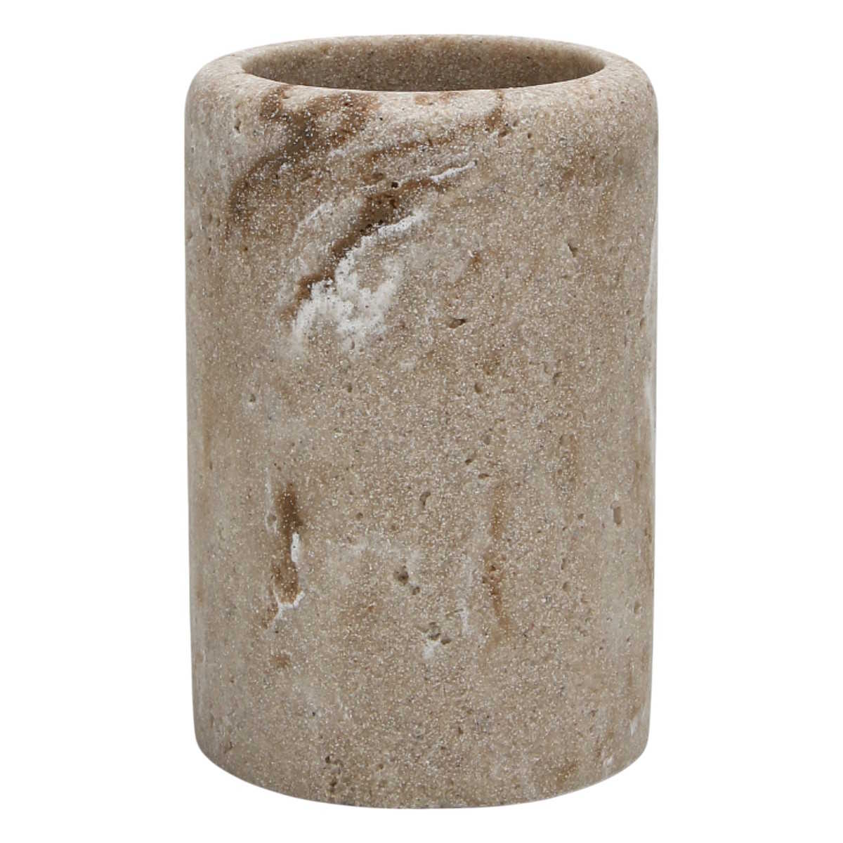 Vaso Sidney Marmoleado Beige Poliresina Zense image number null