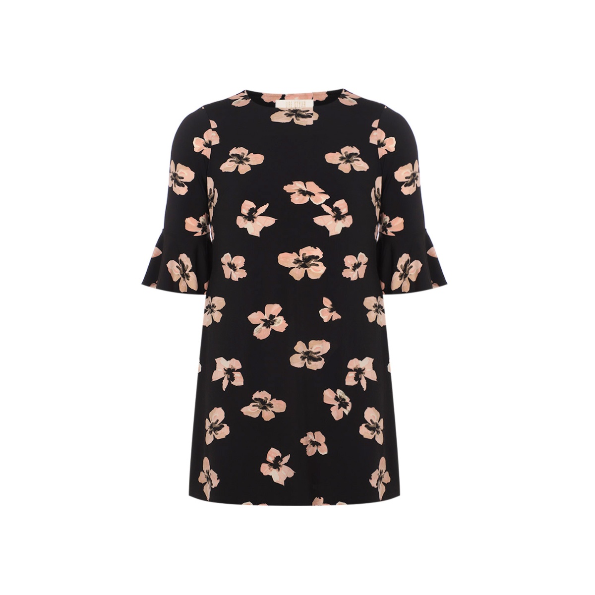 Vestido Estampado Manga 3/4 Life Styler Para Mujer Curvy image number null